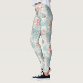 Kusthuis Aqua Schelp Patroon Leggings (Links)