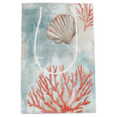 Kusthuis Aqua Schelp Patroon Medium Cadeauzakje (Voorkant)
