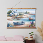 Kusthuisje Zeebootje Bloesem Hangend Wandkleed (Slaapkamer)