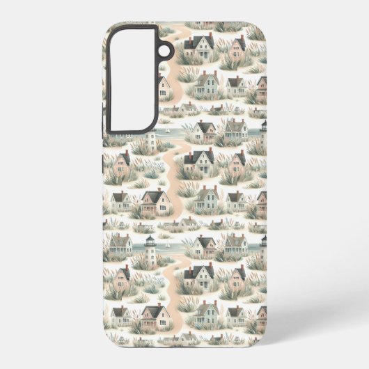 Kusthuisvuurtorenpatroon Samsung Galaxy Hoesje (Achterkant)
