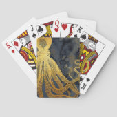  kustinktvis (Octopus Gold Black Blue) Waterverf Pokerkaarten (Achterkant)