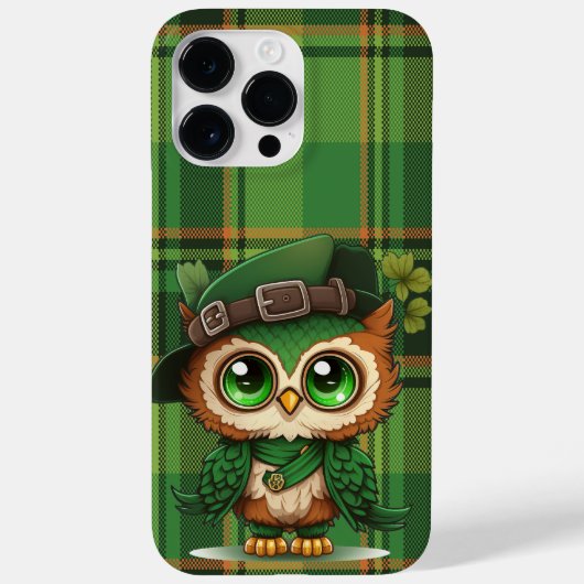 KUSTIRISH OWL MET GROENE PLAID PATROON Case-Mate iPhone CASE (Achterkant)