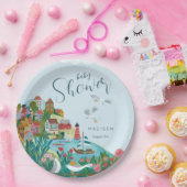 Kustjongen baby shower feest papieren bordje (Feest)