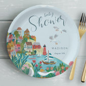 Kustjongen baby shower feest papieren bordje