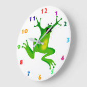 KUSTJUMPINGFROG MET KLEURENNUMMERS VOOR KINDEREN GROTE KLOK (Hoek)