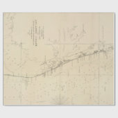 kustkaart North Carolina en Virginia Cadeaupapier (Vlak)