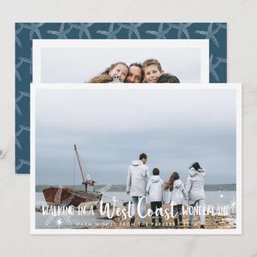 Kustkaart voor Seaside Holiday Photo Collage (Voorkant / Achterkant)