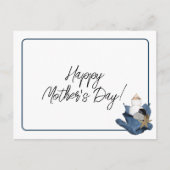 Kustkaart voor zee oceaanblauw iris briefkaart (Voorkant)