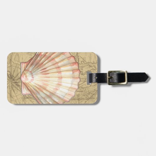 Kustkaartcollage Bagagelabel (Voorkant horizontaal)