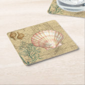 Kustkaartcollage Kartonnen Onderzetters (Schuin)