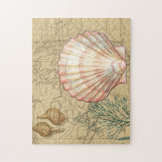 Kustkaartcollage Legpuzzel (Verticaal)