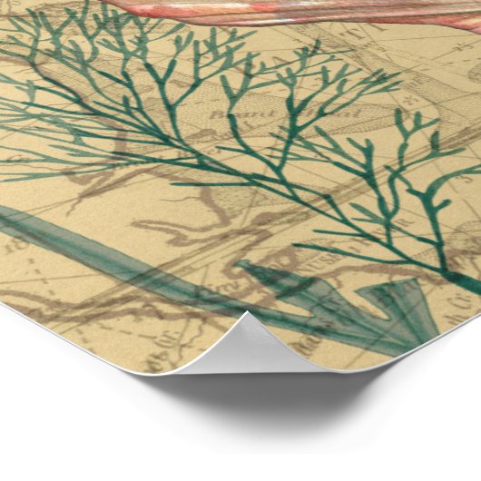 Kustkaartcollage Poster (Hoek)