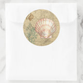 Kustkaartcollage Ronde Sticker (Tas)