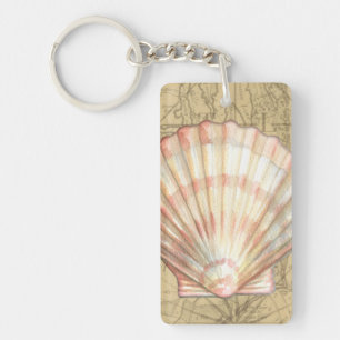 Kustkaartcollage Sleutelhanger