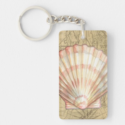 Kustkaartcollage Sleutelhanger (Voorkant)