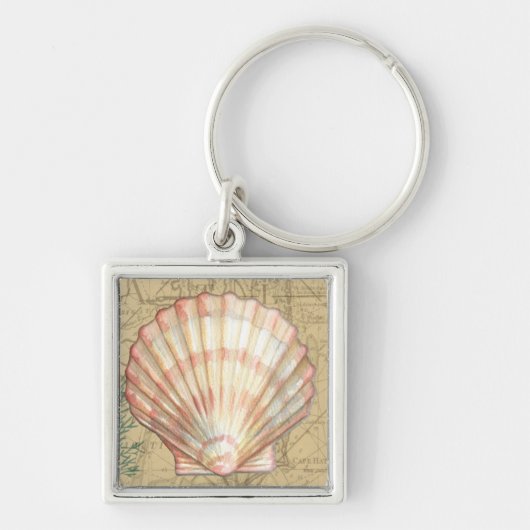 Kustkaartcollage Sleutelhanger (Voorkant)