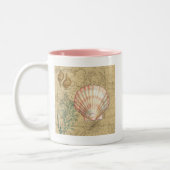 Kustkaartcollage Tweekleurige Koffiemok (Links)