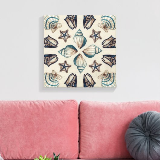 Kustkaleidoscoop I Canvas Afdruk (Insitu (Woonkamer))