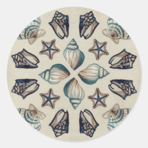 Kustkaleidoscoop I Ronde Sticker