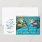 Kustkalender 2022 Tropische ZEEEN en GREETINGS Feestdagenkaart (Voorkant / Achterkant)