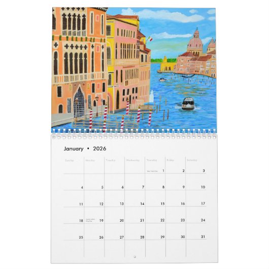 kustkalender kalender (Jan 2026)