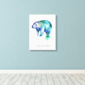 Kustkalm Zeekoe Muurdecoratie Canvas Afdruk (Insitu (Houten vloer))
