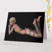 KUSTKARTKAARTEN VOOR ELFLEDER MEISJES VOOR BIRTHDA KAART (Gele Bloem)