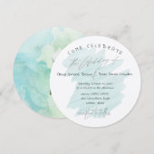 Kustkatoen met moderne typografie cirkel kaart (Voorkant / Achterkant)