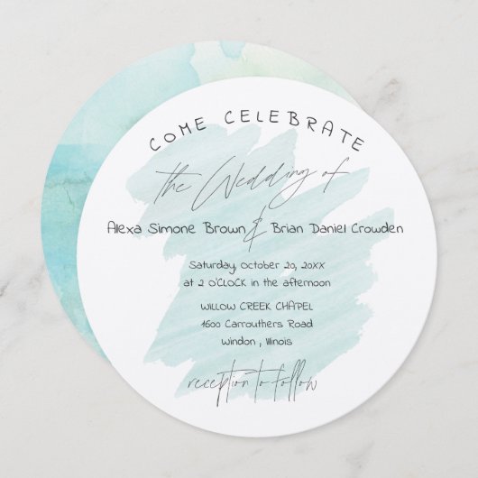 Kustkatoen met moderne typografie cirkel kaart (Voorkant / Achterkant)