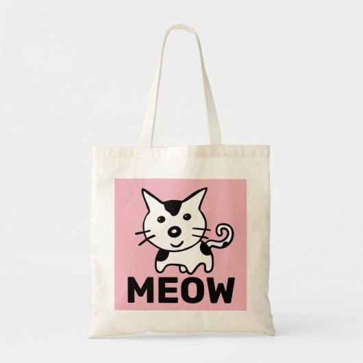 KUSTKATTEN VAN HET TAS PINK MEOW (PURSE) (Voorkant)
