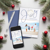 Kustkerst Joy Seashell Holiday Foto Feestdagenkaart