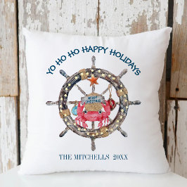 Kustkerst | Nautical Holiday kapitein Wheel Kussen