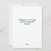 Kustkerst nautisch strandanker feestdagenkaart (Achterkant)