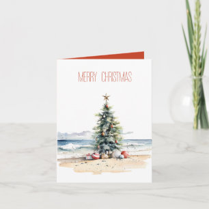 Kustkerst op het strand notitiekaartje