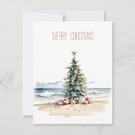 Kustkerst op het strand notitiekaartje (Voorkant)