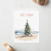 Kustkerst op het strand notitiekaartje (Voorkant / Achterkant in situ)