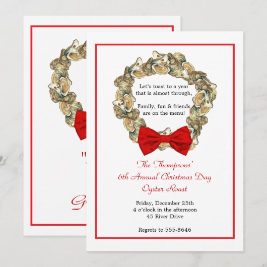 Kustkerst Oyster Wreator Kaart (Voorkant / Achterkant)