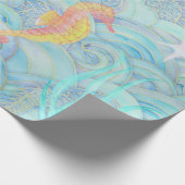 Kustkerst Schattige Onderwater Zee Creatures Cadeaupapier (Hoek)