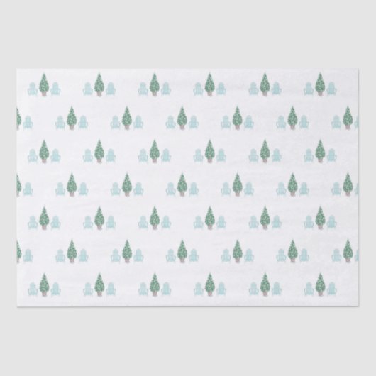 Kustkerst Seashell Tree Adirondack Stoelen Tissuepapier (Voorkant)