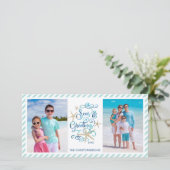 Kustkerst SEAsons Groeten 3 Foto's Feestdagenkaart (Staand voorkant)