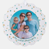 Kustkerst SEAsons Groeten Foto Ornament Kaart (Achterkant)