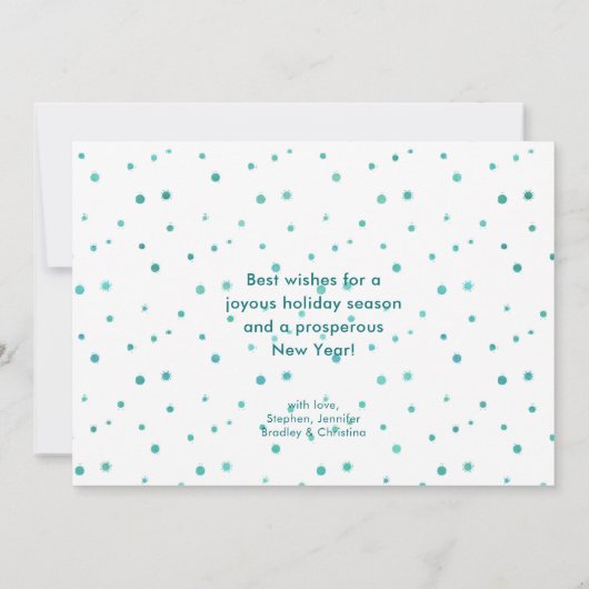 Kustkerst SEAsons Groeten Foto Strepen Feestdagenkaart (Achterkant)