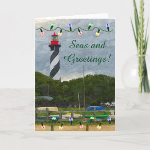 Kustkerst St. Augustine Lighthouse Card Feestdagen Kaart