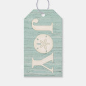 Kustkerst, zand en dollar cadeaulabel (Voorkant)