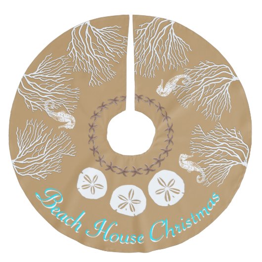 Kustkerst Zee Koraal op maat Kerstboom Rok (Voorkant)