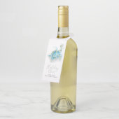 Kustkerst Zee Turtle Wahtercolor Flessenhanger (Schuin)