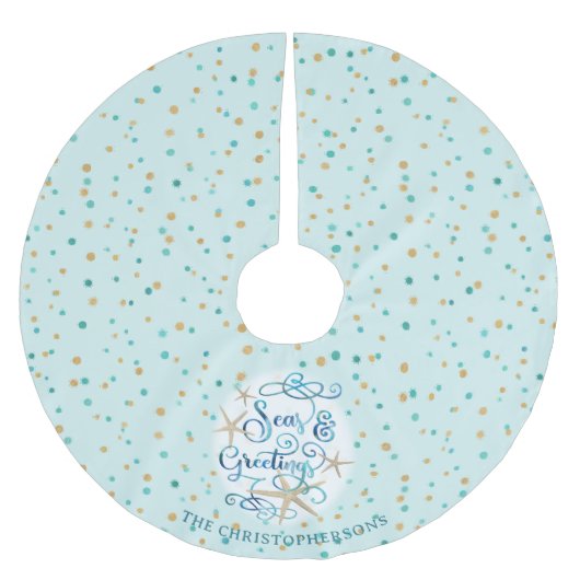 Kustkerst ZEEEN & GROETEN Naam Kerstboom Rok (Voorkant)