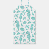 Kustkerst Zeepaardje Aqua Blue Cadeaulabel (Achterkant)