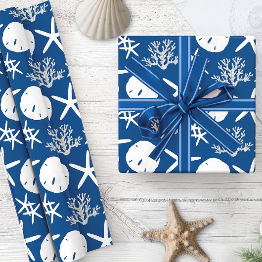 Kustkerstakreeft Zeemleeuwenblauw Cadeaupapier
