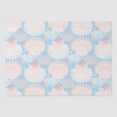 Kustkerstblauw omslagpapier tissuepapier (Voorkant)